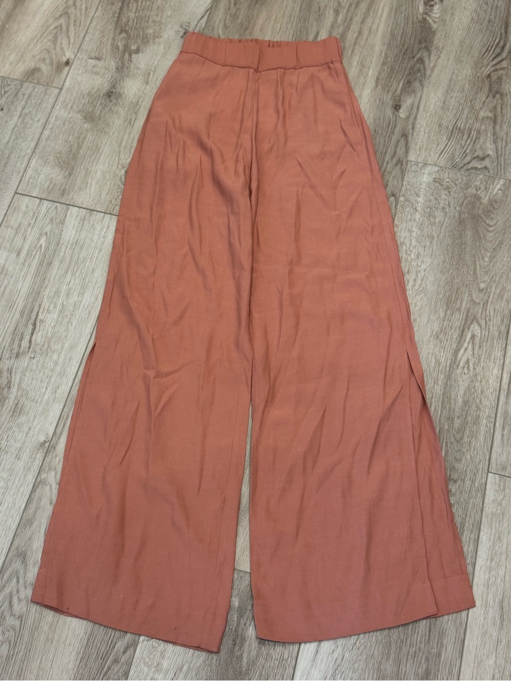Se-Ta Italian European Designer Wide Leg Light Terracotta Wide Leg Trouser R8